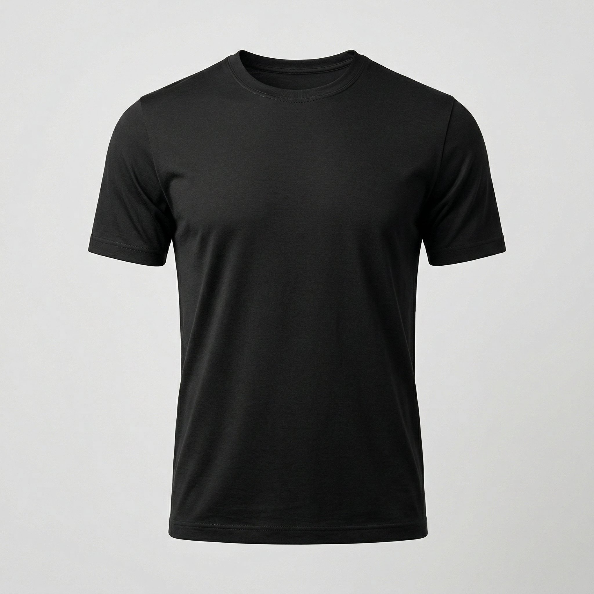 Merino T-Shirt Herren Schwarz – Merinowolle, 210 gsm, 18,9 Micron, Rundhals